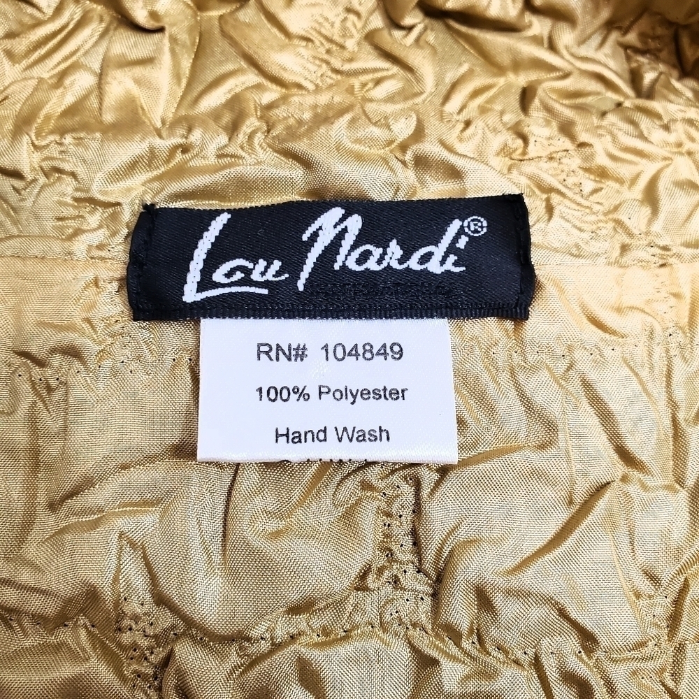 Lou Nardi Reversible Black & Gold Lightweight Crinkle Jacket - Picture 7 of 8